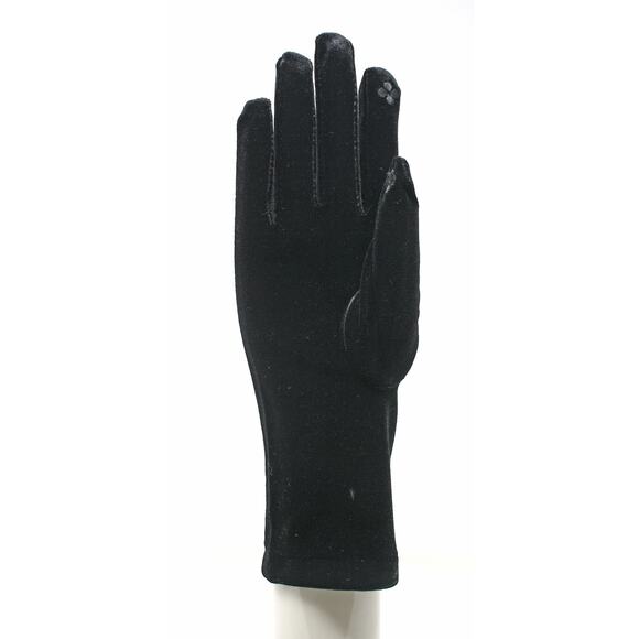 Black Velvet Wrist Length Dress Gloves Church Formal Evening Accessory – Hey Viv - Picture 3 of 4